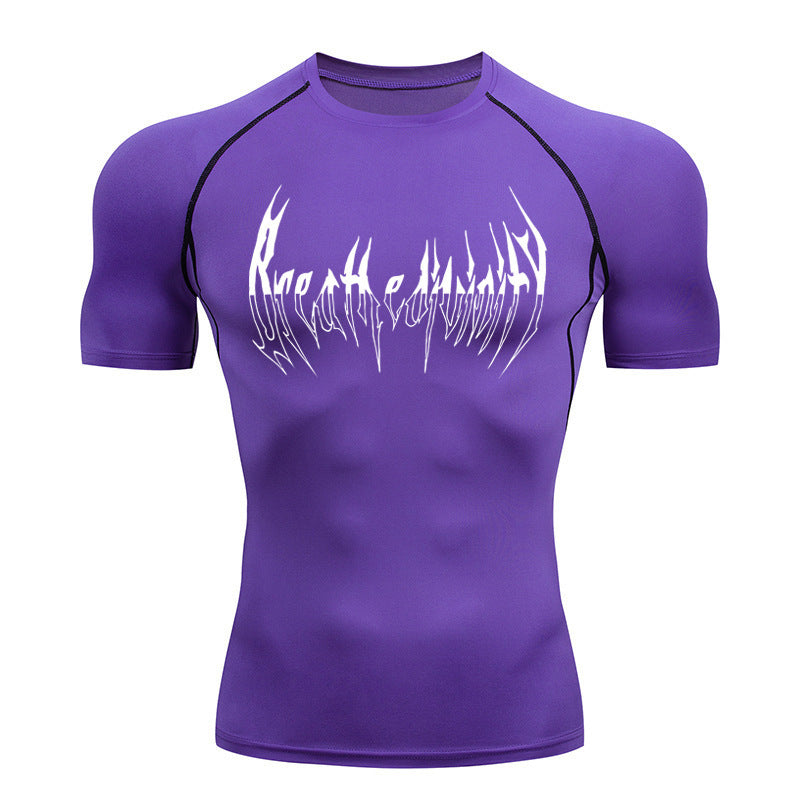 Men's Fitness Sun Protection Sports Close-fitting Short Sleeve - globaltradeleader