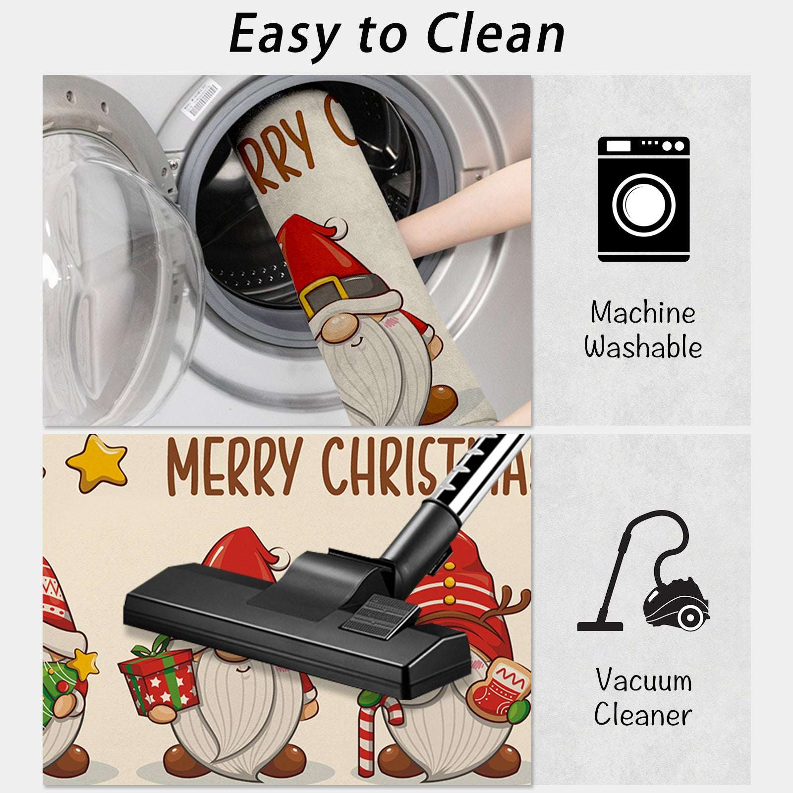 Christmas Printing Carpet Mat Non-slip And Stain-resistant