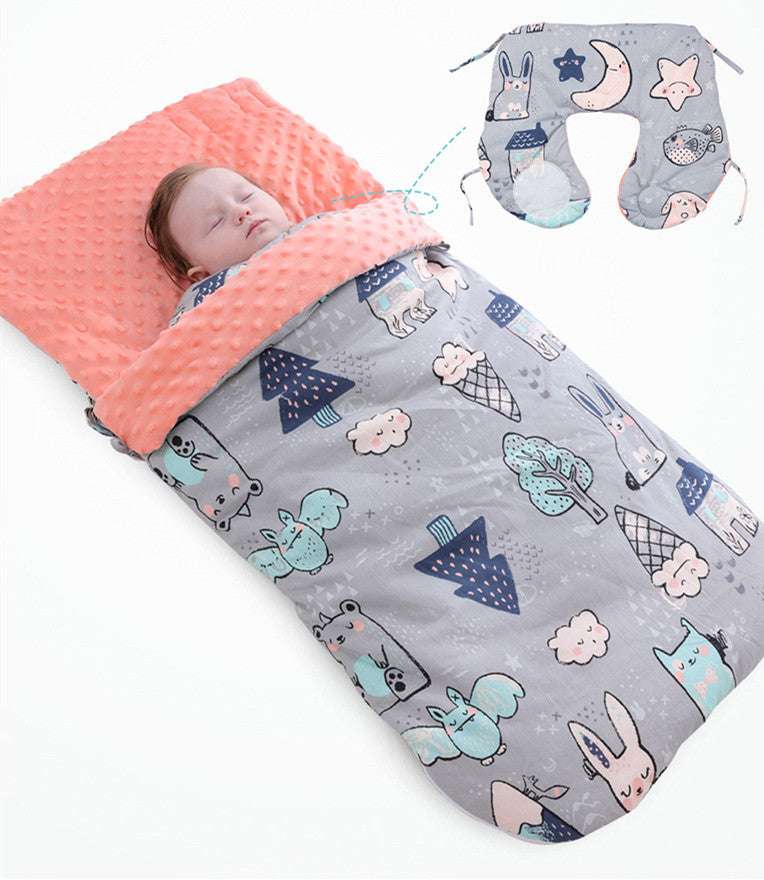 Newborn Baby Blanket Warm Fleece Stroller Cover Quilt