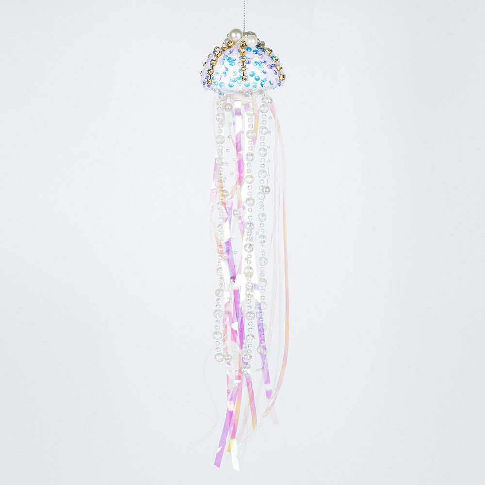 Pearl Glass Jellyfish Christmas Decorations