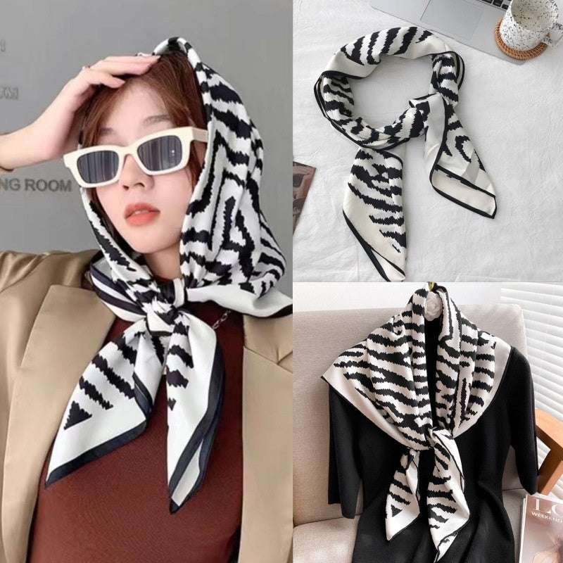 Women's Silk Scarf Strap Retro Tube Top Sun Protection