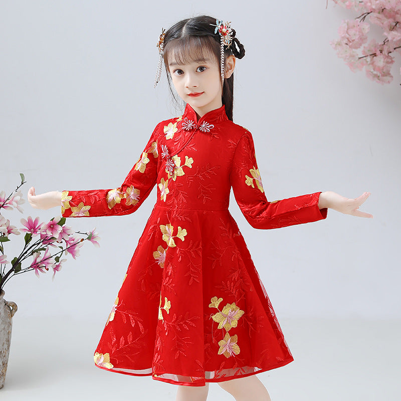 Girl cheongsam costume skirt