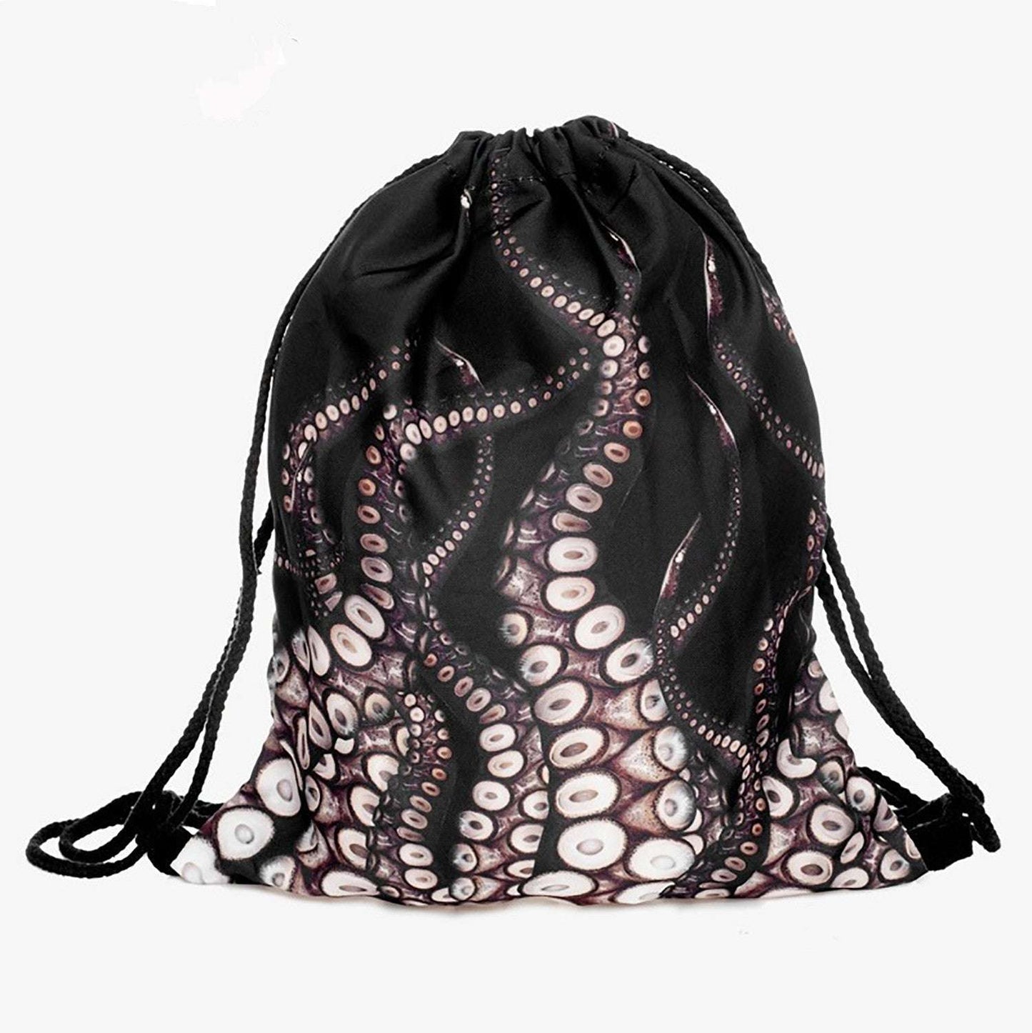 Polyester Drawstring Pocket 3D Digital Printing Squid Squid Backpack For Women