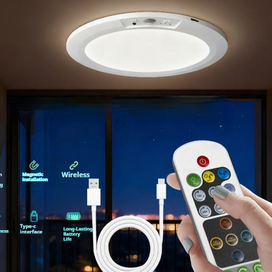 Ultra-thin Led Intelligent Induction Ceiling Light With Remote Control 5 Colors - globaltradeleader