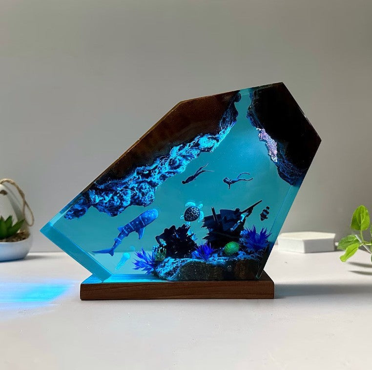 Submarine Resin Diving Creative Small Night Lamp - globaltradeleader