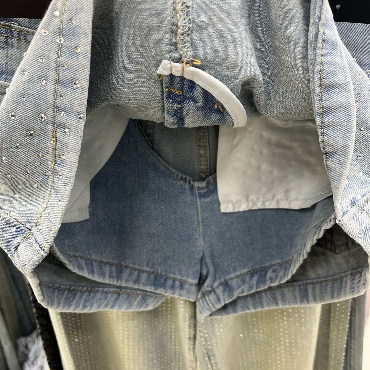 Full Diamond Starry Sky Denim Culotte Female Summer Mature Girl Style Ins - globaltradeleader