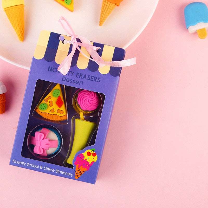 Cute Cake Gift Box Pencil Eraser