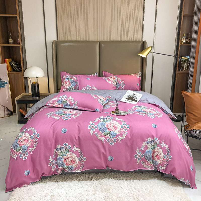 Cashmere Four-piece Brushed Quilt Cover Sheets - globaltradeleader