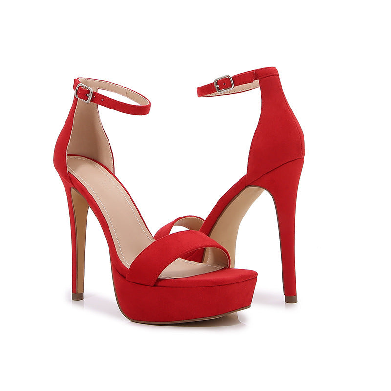 Square Toe Stiletto Heel High Heel Shoes With Bag Heel Fashion Sandals - globaltradeleader