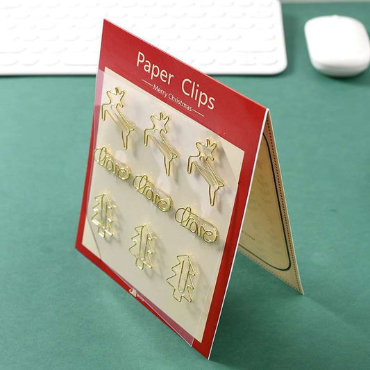 Creative Strange Shape Clip Christmas Elk Christmas Tree Paper Clip