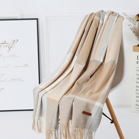 Wool Plaid Women Autumn And Winter Warm Scarf - globaltradeleader