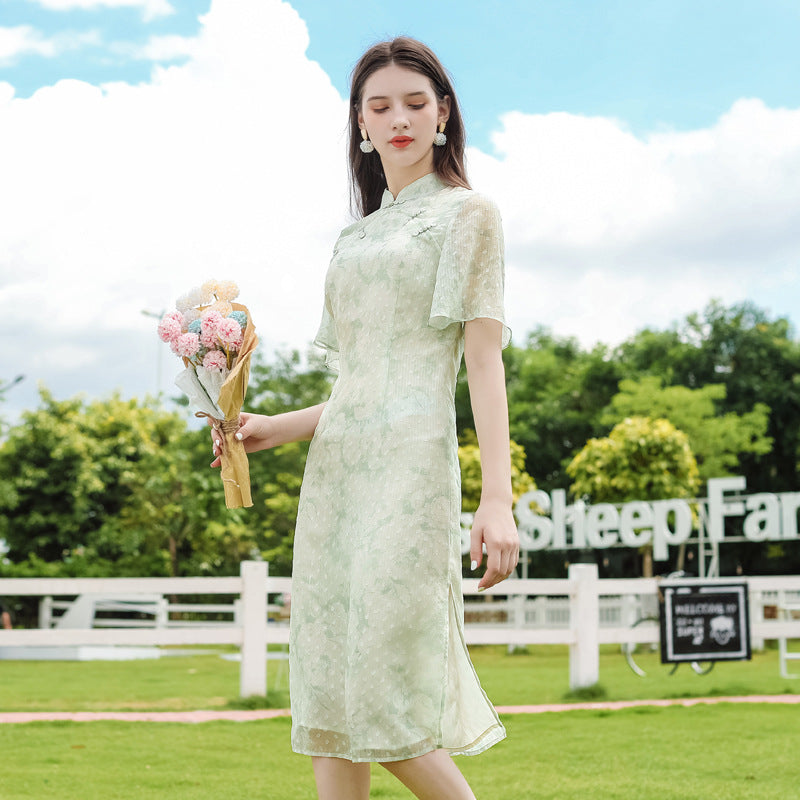 Ladies summer cheongsam dress