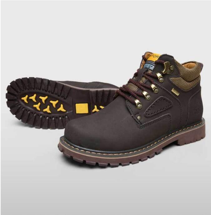Autumn and Winter Martin Boots Men Lace Up Leather Tooling Shoes - globaltradeleader