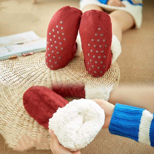 Casual Plus Velvet Mid-tube Ladies Snow Slippers Carpet Socks