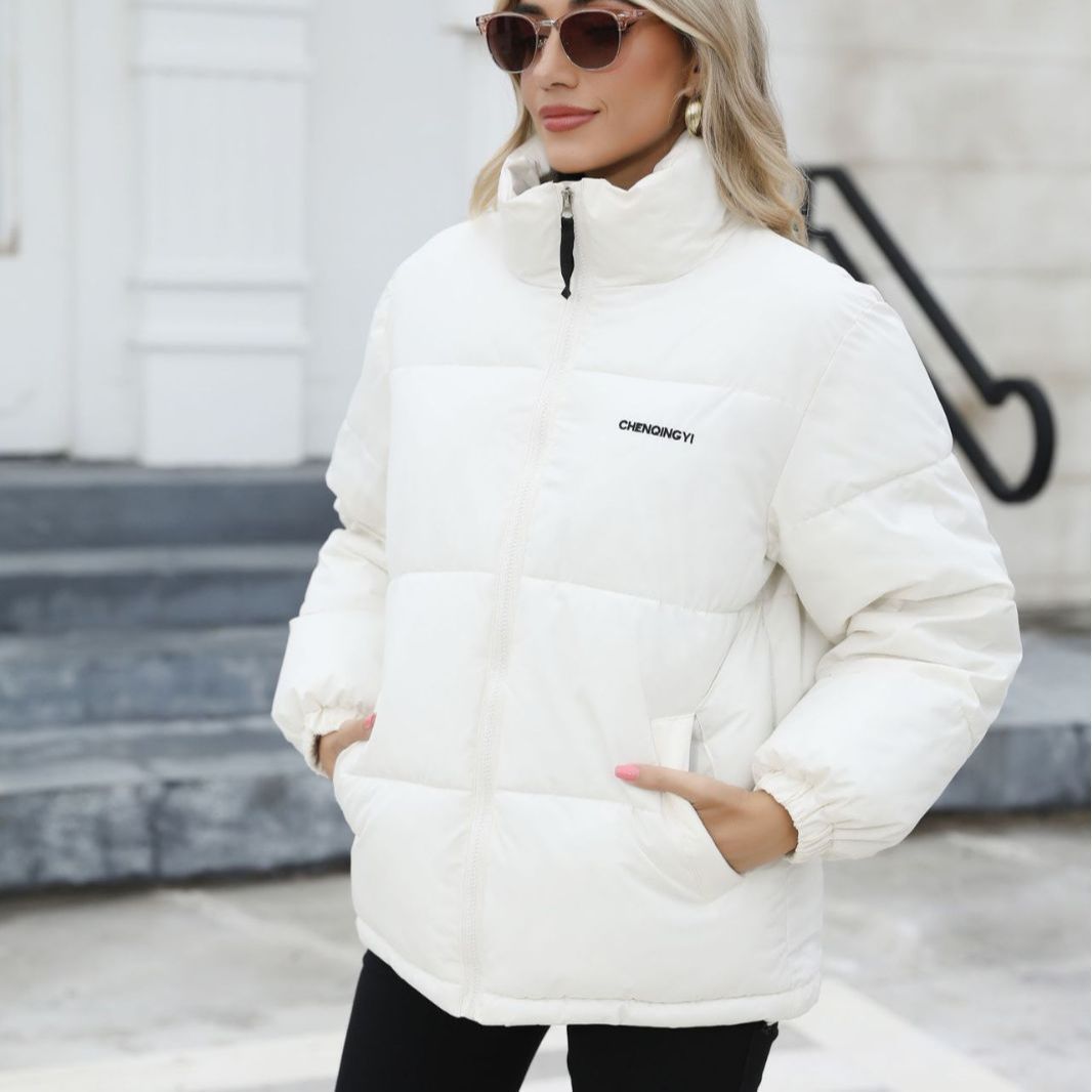 Winter Coat Women Casual Windproof Down Cotton Coat Warm Thickened Jacket Solid Outwear All-match Loose Tops Clothing - globaltradeleader