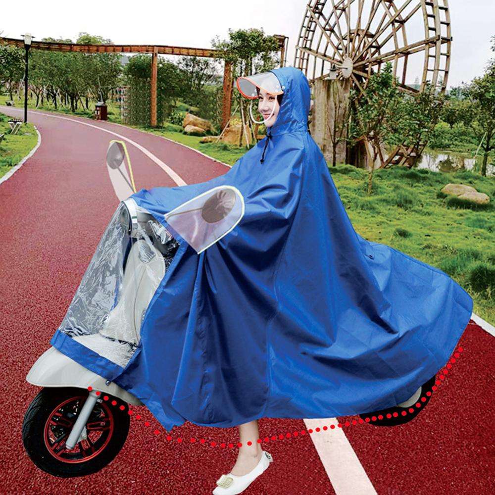 Double Electric Bike Raincoat Motorcycle Poncho Double Big Brim Bike