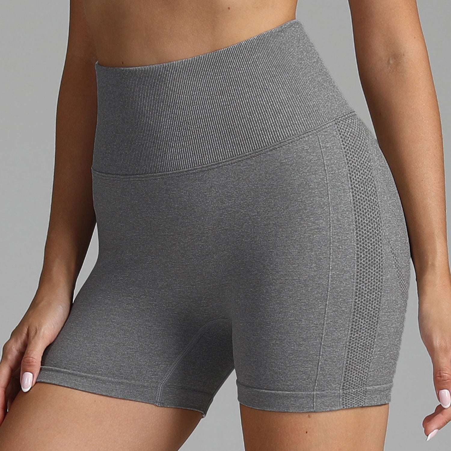 Seamless Yoga Shorts Women Solid Color High Waist Hip-lifting Fitness Pants Running Sweatpants - globaltradeleader