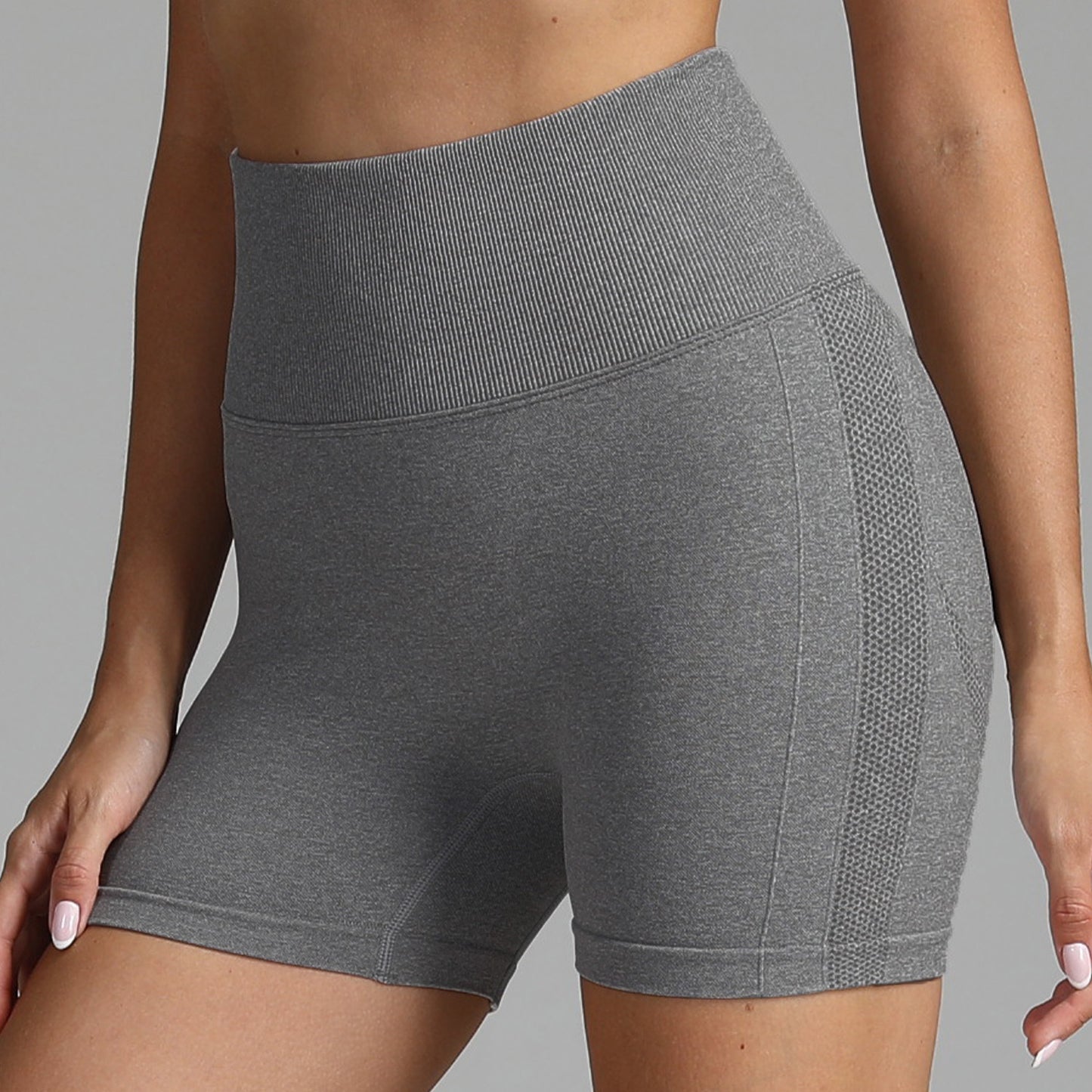 Seamless Yoga Shorts Women Solid Color High Waist Hip-lifting Fitness Pants Running Sweatpants - globaltradeleader