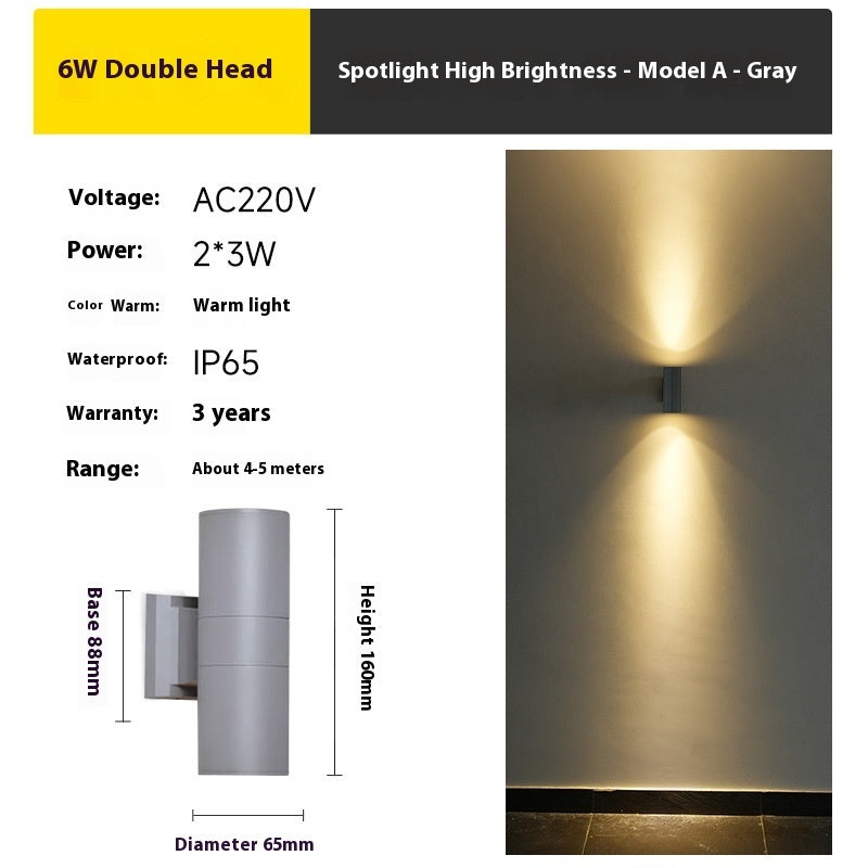 Wall Lamp Outdoor Waterproof Facade Lighting Double Head - globaltradeleader