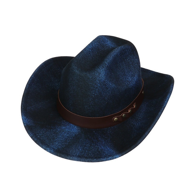 Western Cowboy Hat Felt Outdoor Sun Shade Top Hat Retro Jazz - globaltradeleader