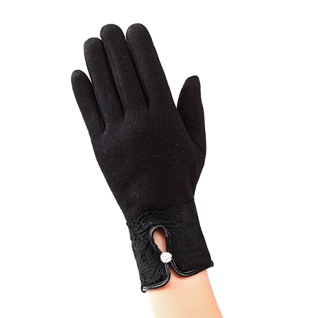 Touch screen ladies winter gloves outdoor sports cycling driving warm gloves not falling velvet gloves