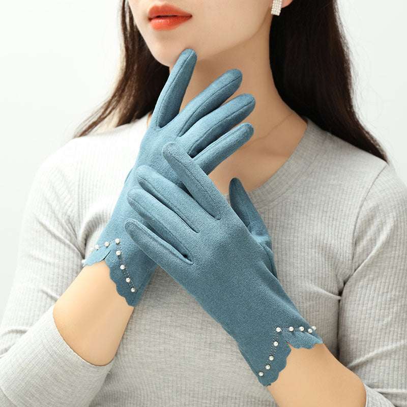 Women's Gloves Autumn And Winter Thin Warm-keeping And Cold-proof Touch Screen - globaltradeleader