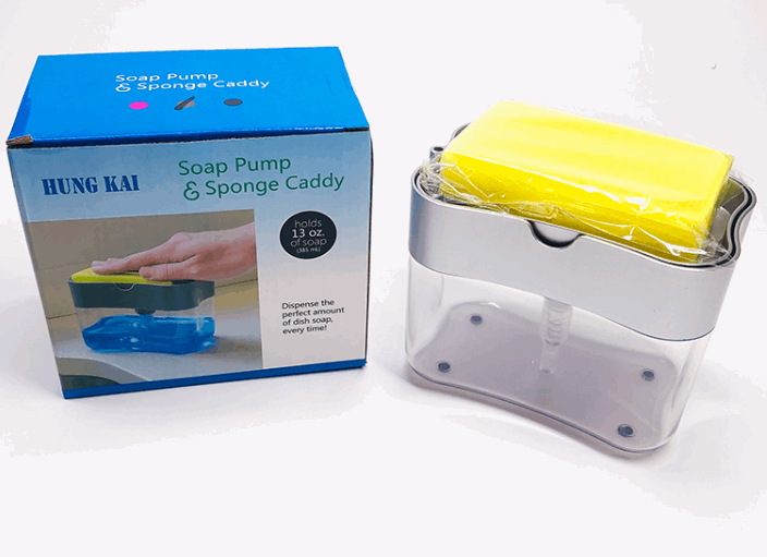 Multifunction Soap Dispenser Sponge Caddy Non-toxic Odorless Dispenser Kitchen Rack Creative Bathroom Washing Soap Storage Box