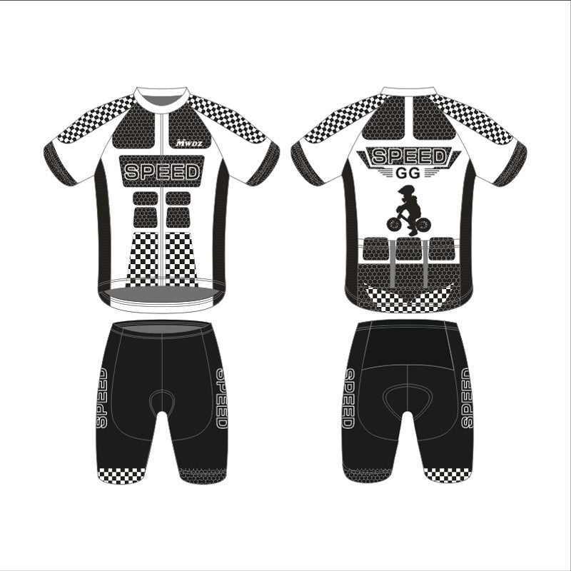 Long And Short-sleeved Thin Cycling Jersey With Balanced Wheels