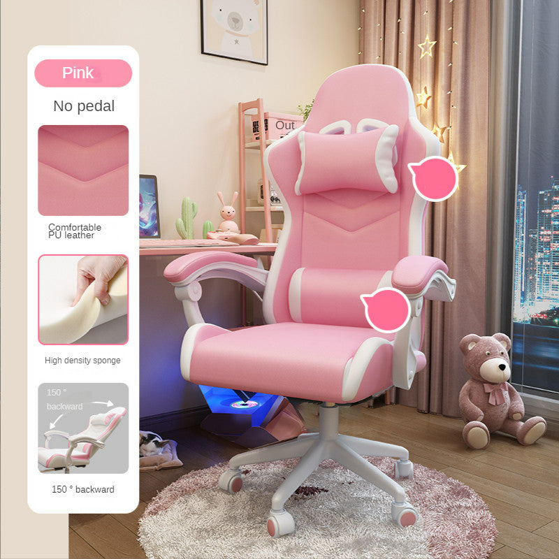 Cute Girls Bedroom Comfortable Sedentary Gaming Chair - globaltradeleader