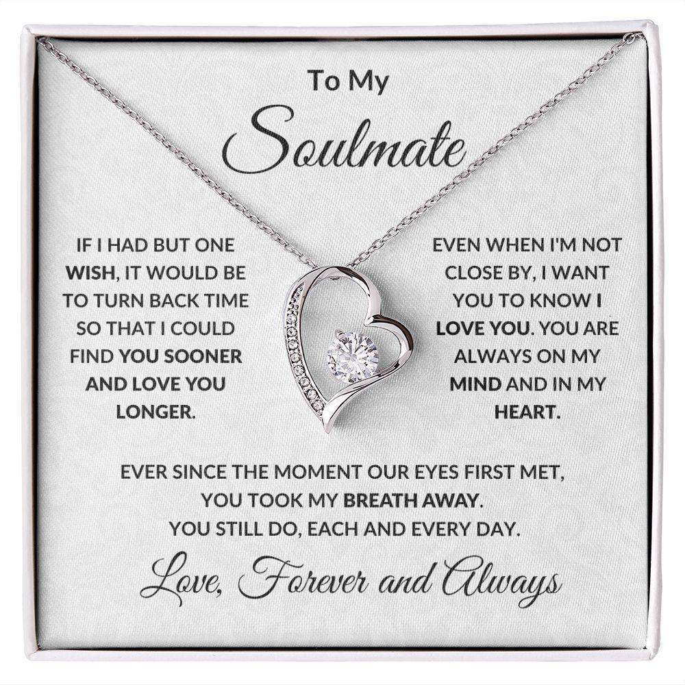 Gift For Women Wife Her Girlfriend Necklace Stainless Steel To My Soulmate The Day I Met You Forever Love Necklace - globaltradeleader