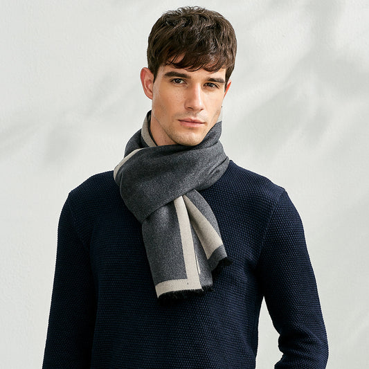 Silk brushed men's scarf