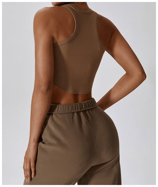 Tight Back Yoga Clothes Breathable Sports I-shaped T-shirt Inner Match Sleeveless - globaltradeleader