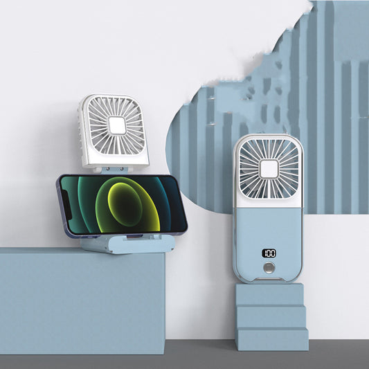Folding Portable Digital Display Handheld Small Fan - globaltradeleader