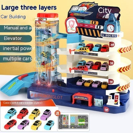 Children's Rail Car Building Toy Multi-storey Parking Lot - globaltradeleader