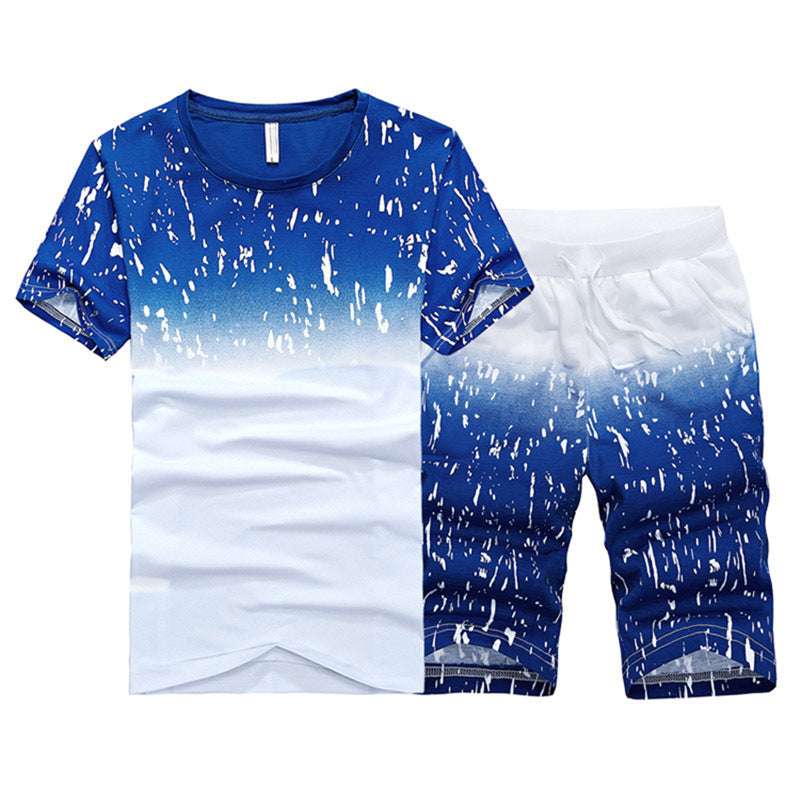 Casual round neck short sleeve shorts sports suit - globaltradeleader