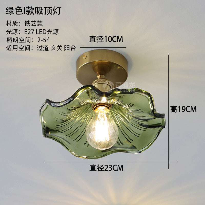 Retro Green Lotus Leaf Ceiling Lamp - globaltradeleader
