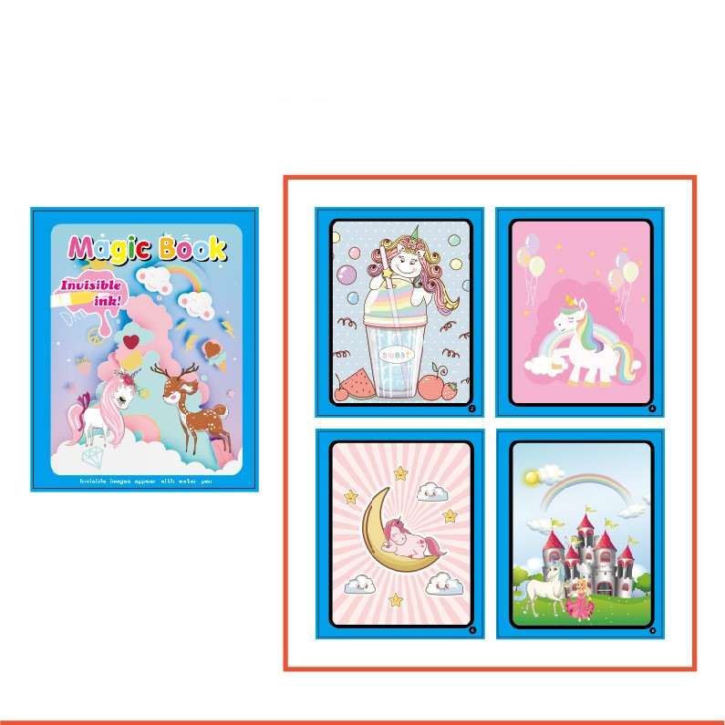 Children's creative magic magic water painting book