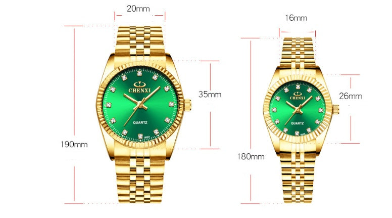 Golden couple watch men - globaltradeleader