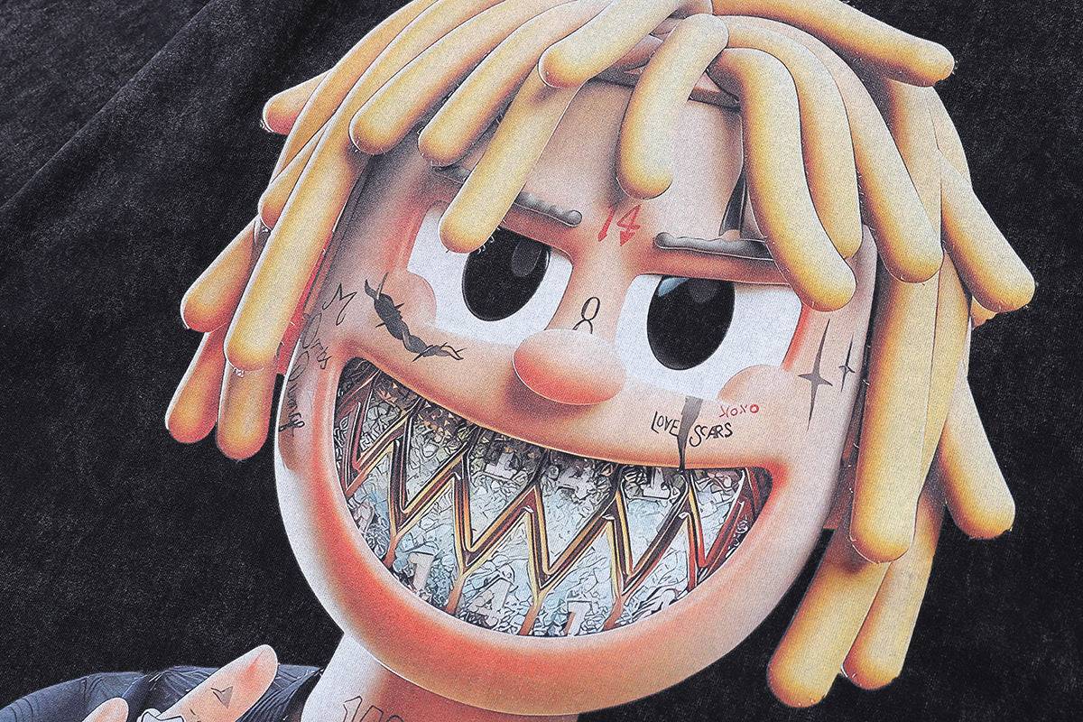 Retro Cartoon Printed Loose Round Neck Short Sleeve T-shirt - globaltradeleader