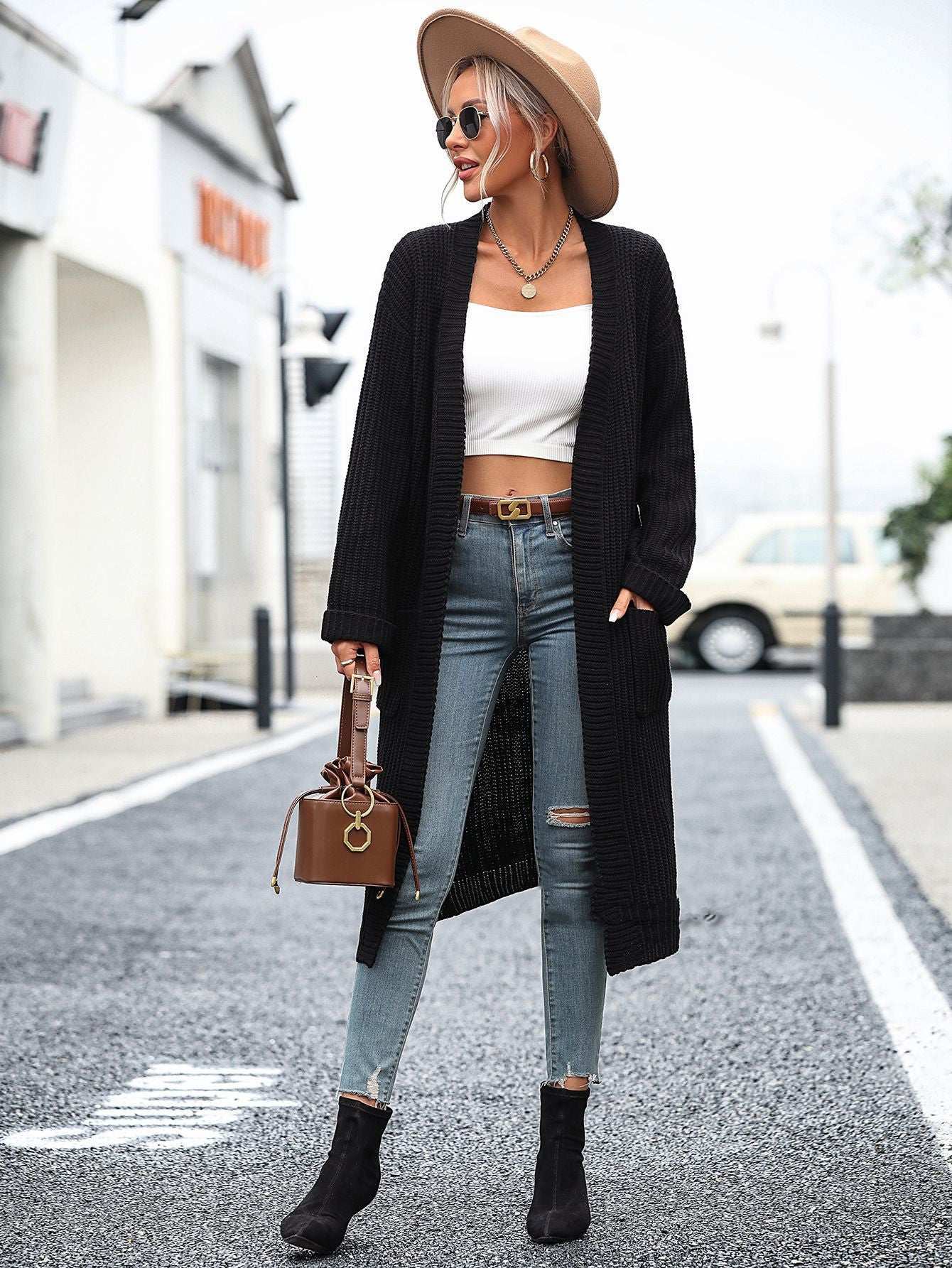 New Women's Solid Color Knitwear Women's Coat Sweater - globaltradeleader