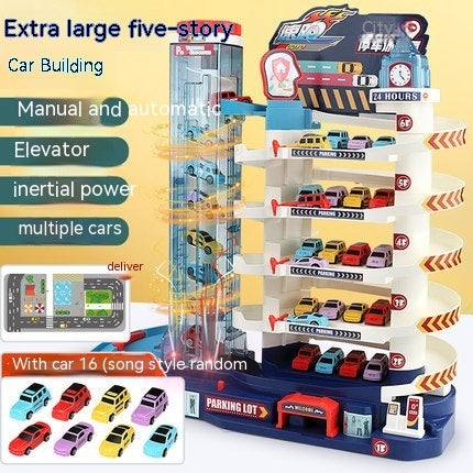 Children's Rail Car Building Toy Multi-storey Parking Lot - globaltradeleader