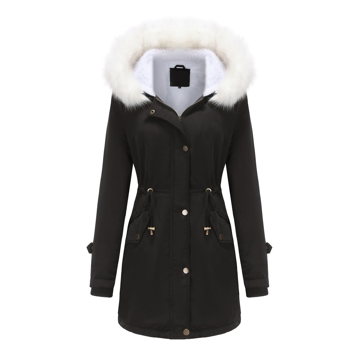 Women's Fashion Detachable Fur Collar Cotton Coat Velvet Coat Cotton-padded Jacket - globaltradeleader