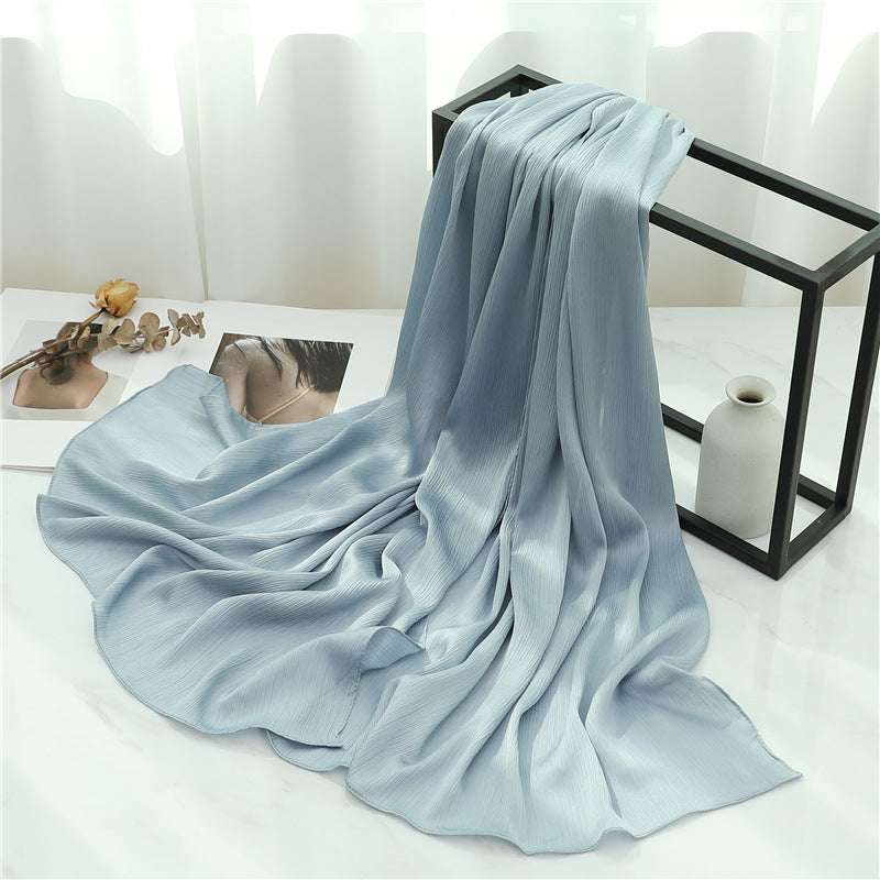 Solid Color Silk Scarf Basic All-matching