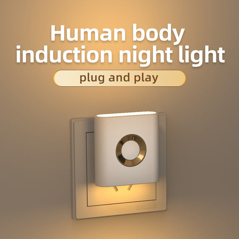 Human Body Small Night Corridor Bedroom Plug-in Induction Lamp - globaltradeleader