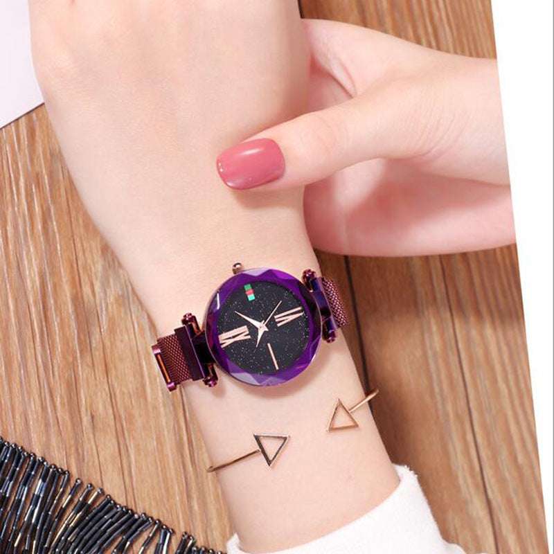 Lazy Magnet Watch Ladies Star Net Celebrity Same Paragraph Magnet Watch - globaltradeleader