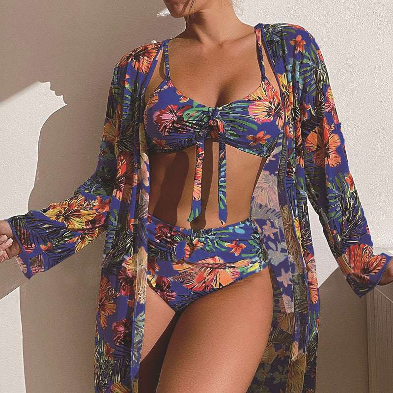 Women's Long Blouse Split Bikini Plus Size Suit - globaltradeleader