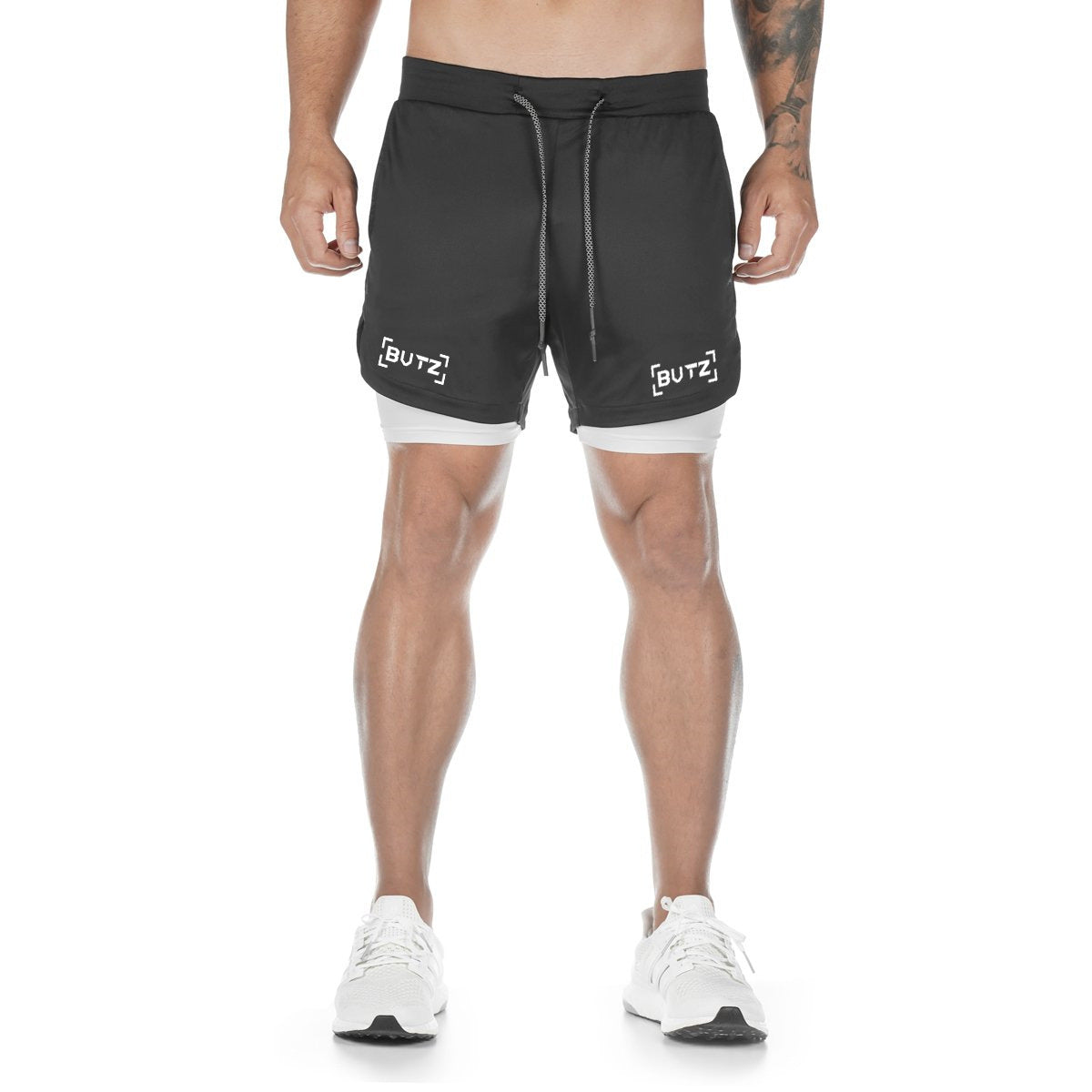 Men's Quick-drying Running Fitness Fake Two-piece Double-layer Five-point Sports Men Shorts - globaltradeleader