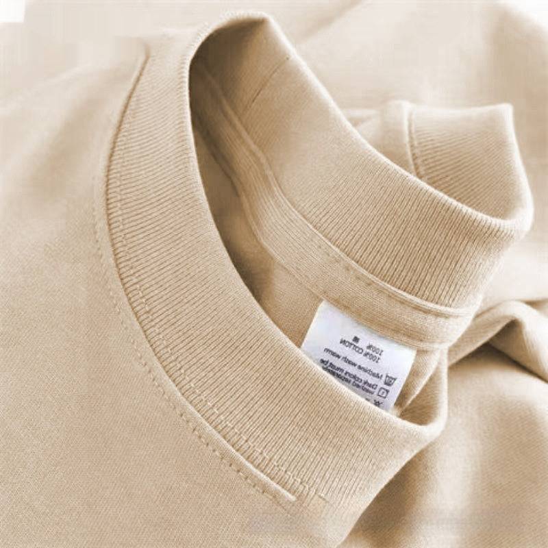 High Quality Cotton Heavy Loose Bottoming Shirt Casual Basic T-shirt Pure Cotton Retro Solid Color Round Neck Men's Short Sleeve - globaltradeleader