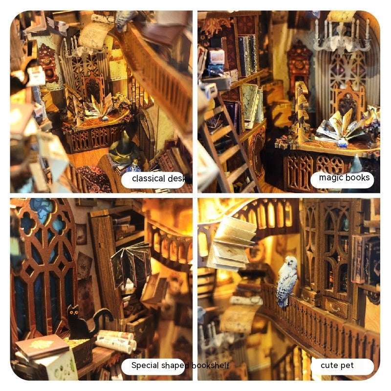 Whale Air Diy Cottage Magic World 3d Stereo Hand-assembled Book Stand Desktop Model Toy For Holiday Gift - globaltradeleader