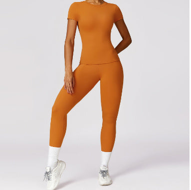 Spring T-shirt Quick-drying Yoga Clothes Short Sleeve Workout Top - globaltradeleader